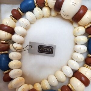 Vintage Avon 1985 "Indian Summer Naturals" Screw Clasp 22" Necklace